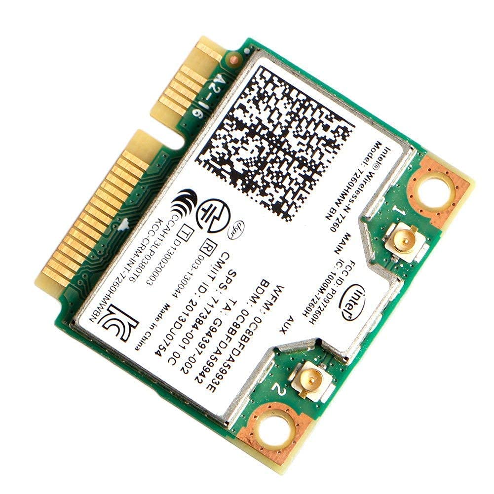 7260HMW Network Card 7260HMW Mini PCIE WiFi Card - 1200Mbps Dual